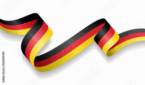 German flag wavy abstract background. Vector illustration.
