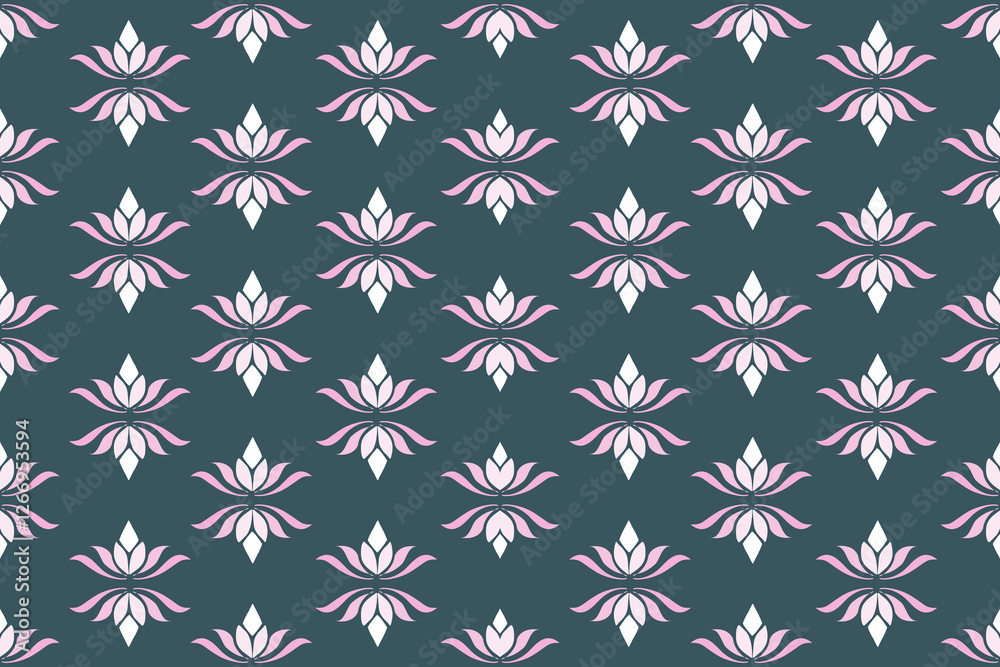 seamless pink lotus floral pattern seamless pink lotus floral pattern