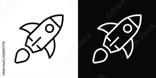 rocket icon. launch spaceship, contain startup business symbol sign icon. vector illustration