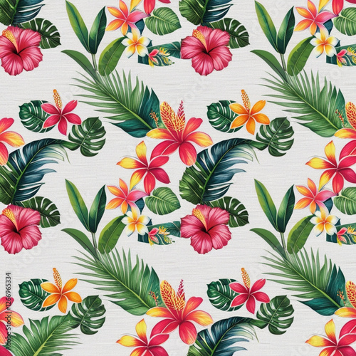 Trendy Floral pattern in the many kind of flowers. Tropical botanical . Seamless vector texture. Elegant template for fashion prints. Printing with in hand drawn style on white background.

