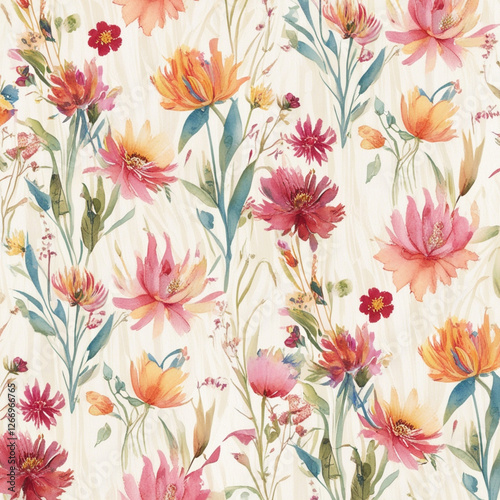 Trendy Floral pattern in the many kind of flowers. Tropical botanical . Seamless vector texture. Elegant template for fashion prints. Printing with in hand drawn style on white background.
