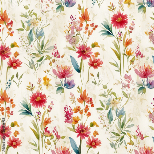 Trendy Floral pattern in the many kind of flowers. Tropical botanical . Seamless vector texture. Elegant template for fashion prints. Printing with in hand drawn style on white background.
