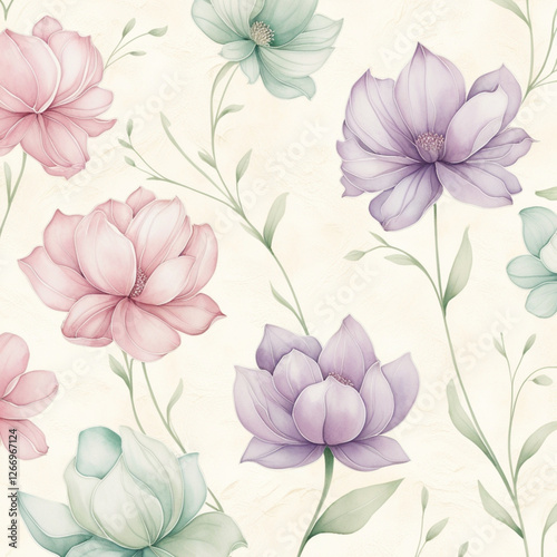 Trendy Floral pattern in the many kind of flowers. Tropical botanical . Seamless vector texture. Elegant template for fashion prints. Printing with in hand drawn style on white background.
