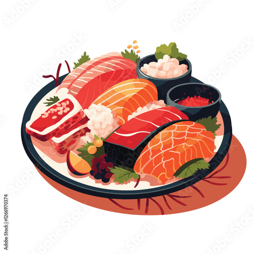 food, asian, restaurant, japanese, meal, delicious, sushi, cuisine, chinese, fresh, japan, rice, japanese food, japanese cuisine, smile, tasty, woman, illustration, man, gourmet, art, background, tabl