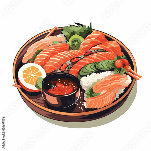 food, asian, restaurant, japanese, meal, delicious, sushi, cuisine, chinese, fresh, japan, rice, japanese food, japanese cuisine, smile, tasty, woman, illustration, man, gourmet, art, background, tabl