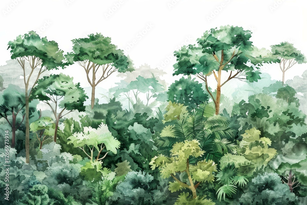 Lush forest with dense trees and vibrant foliage, creating a serene and immersive natural environment Lush forest with dense trees and vibrant foliage, creating a serene and immersive natural environment