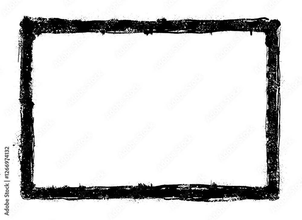 Grunge style frames are black on a white background Grunge style frames are black on a white background