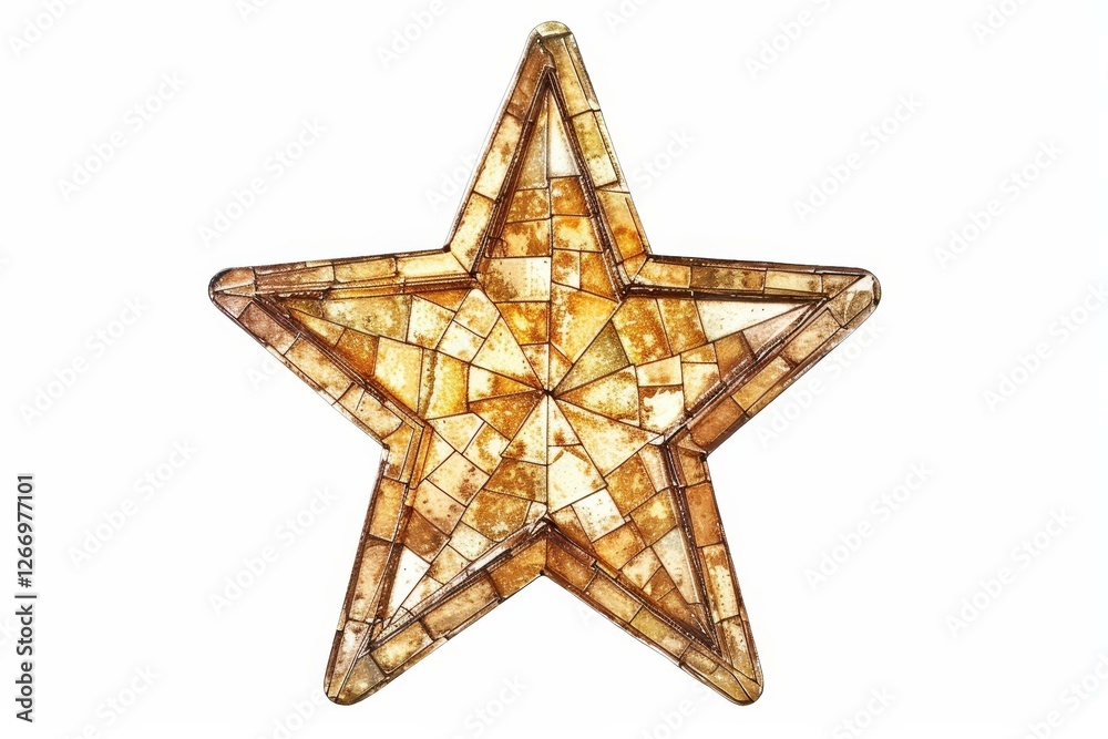 Obraz premium Star icon rating symbol, vibrant watercolor design, colorful and eye-catching, perfect for reviews and feedback applications