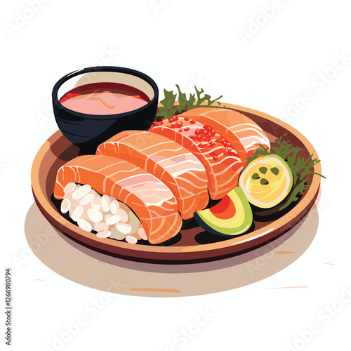 food, asian, restaurant, japanese, meal, delicious, sushi, cuisine, chinese, fresh, japan, rice, japanese food, japanese cuisine, smile, tasty, woman, illustration, man, gourmet, art, background, tabl