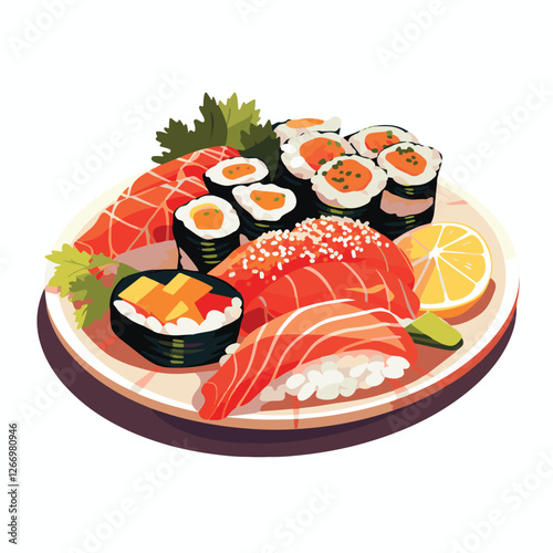 food, asian, restaurant, japanese, meal, delicious, sushi, cuisine, chinese, fresh, japan, rice, japanese food, japanese cuisine, smile, tasty, woman, illustration, man, gourmet, art, background, tabl