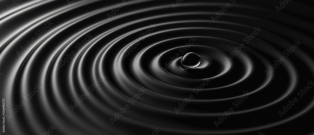 Black liquid ripples from drop impact Black liquid ripples from drop impact