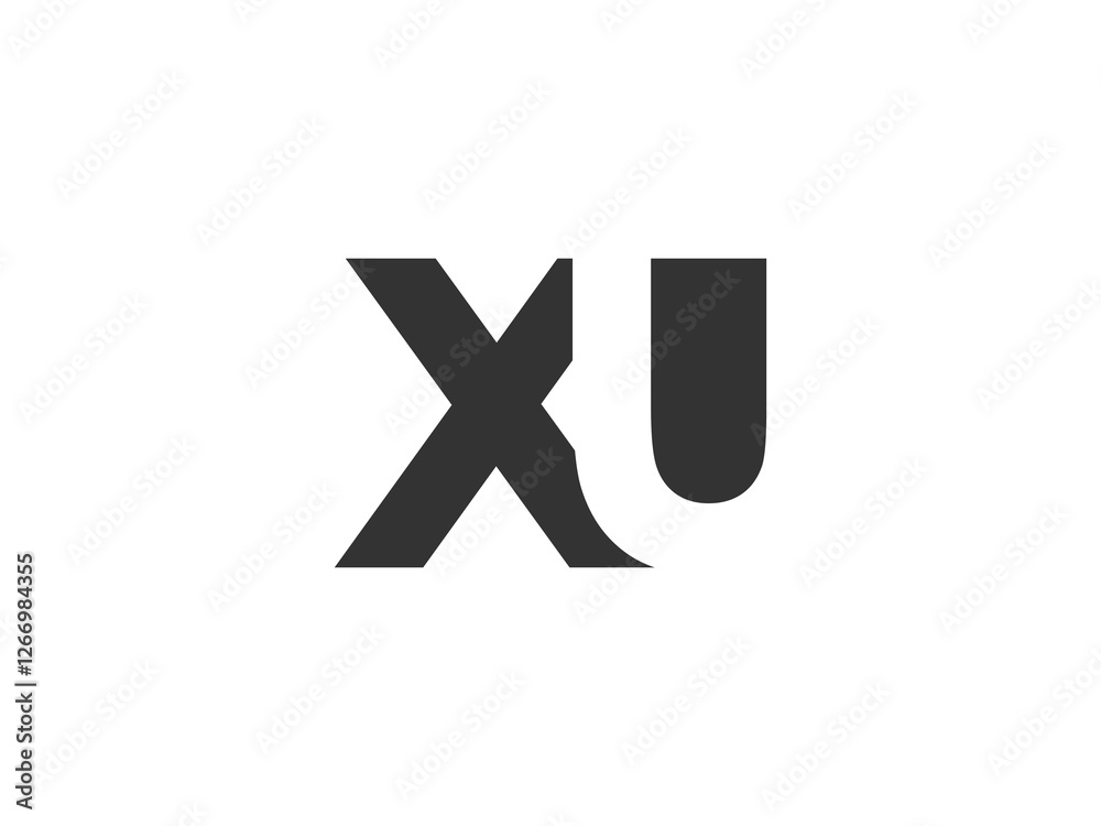 XU creative geometric initial based modern and minimal logo. Letter x u trendy fonts. XU creative geometric initial based modern and minimal logo. Letter x u trendy fonts.