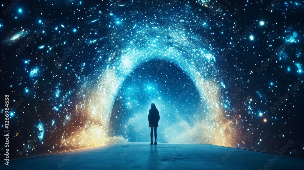 Fototapeta premium A Soul in the Cosmic Archway
