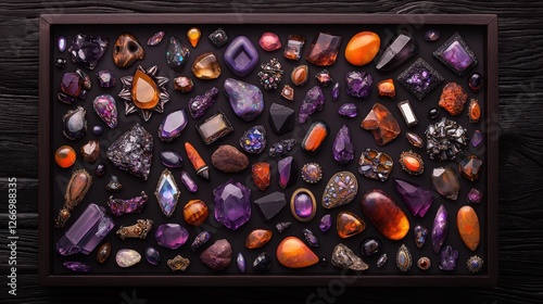 Luxurious Jewelry Case Filled with an Array of Colorful Gemstones