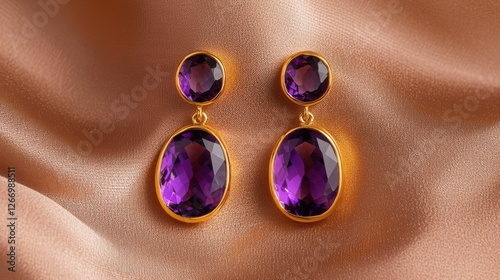 Elegant Natural Amethyst Earrings for Promoting Healing Energy and Style