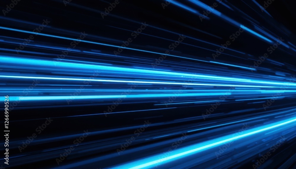 Blue light streaks in motion creating futuristic background Blue light streaks in motion creating futuristic background