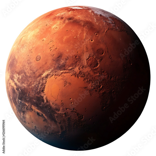 red planet isolated