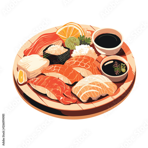 food, asian, restaurant, japanese, meal, delicious, sushi, cuisine, chinese, fresh, japan, rice, japanese food, japanese cuisine, smile, tasty, woman, illustration, man, gourmet, art, background, tabl