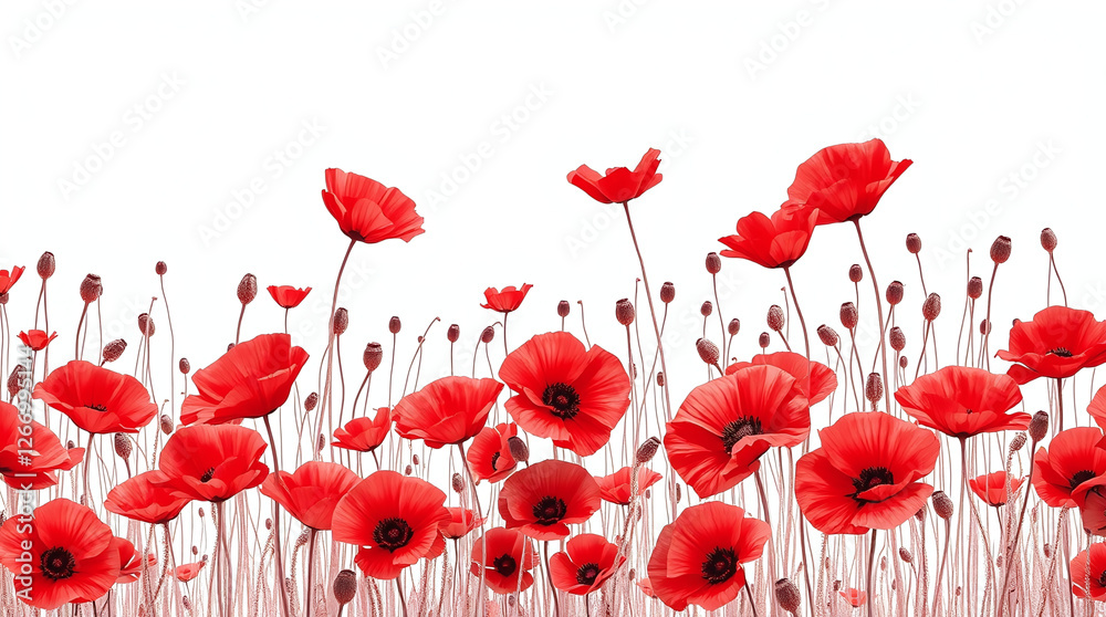 Obraz premium Rembernance Poppies Background