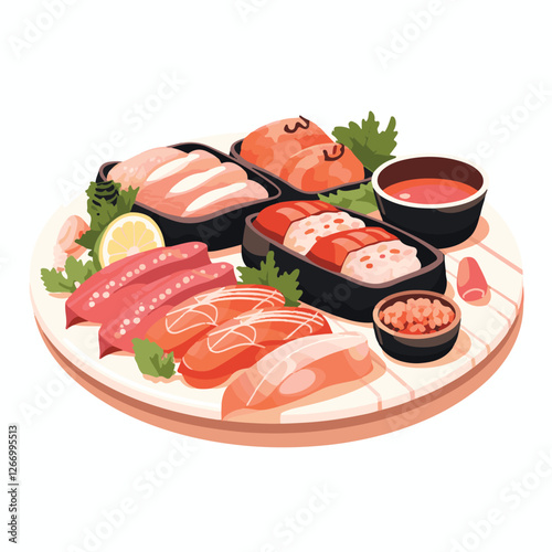 food, asian, restaurant, japanese, meal, delicious, sushi, cuisine, chinese, fresh, japan, rice, japanese food, japanese cuisine, smile, tasty, woman, illustration, man, gourmet, art, background, tabl