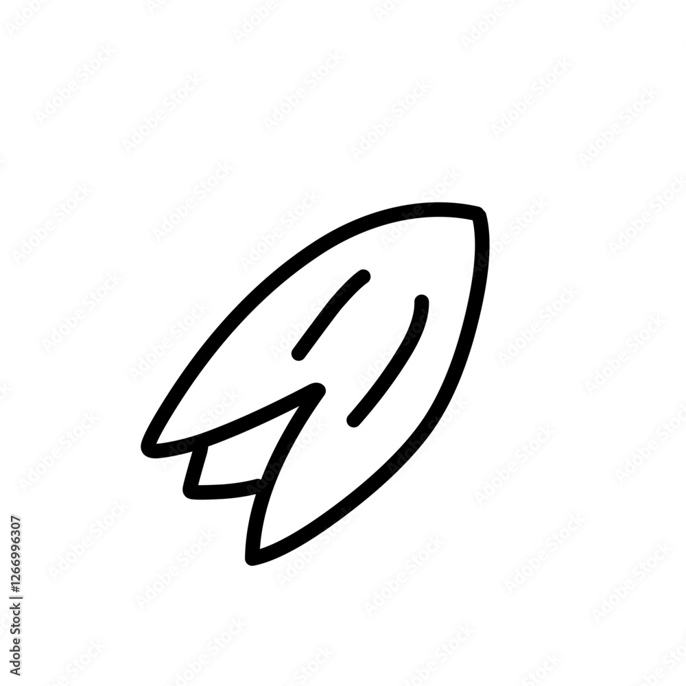 Fototapeta premium Nuts and seeds line icon