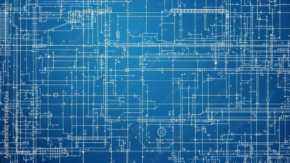Abstract Blueprint: Intricate Network of Lines and Connections Abstract Blueprint: Intricate Network of Lines and Connections