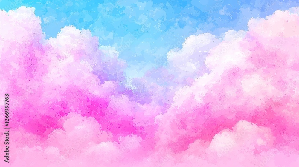 Fototapeta premium Vibrant watercolor pixel pattern, showcasing a blend of soft hues and textured layers, creating an organic, artistic backdrop for digital designs and creative projects.