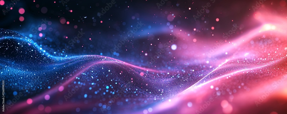 Obraz premium Sparks and light traces on a black background. Wallpaper, background, poster, banner