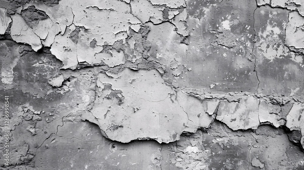 Obraz premium A wall with a lot of cracks and holes