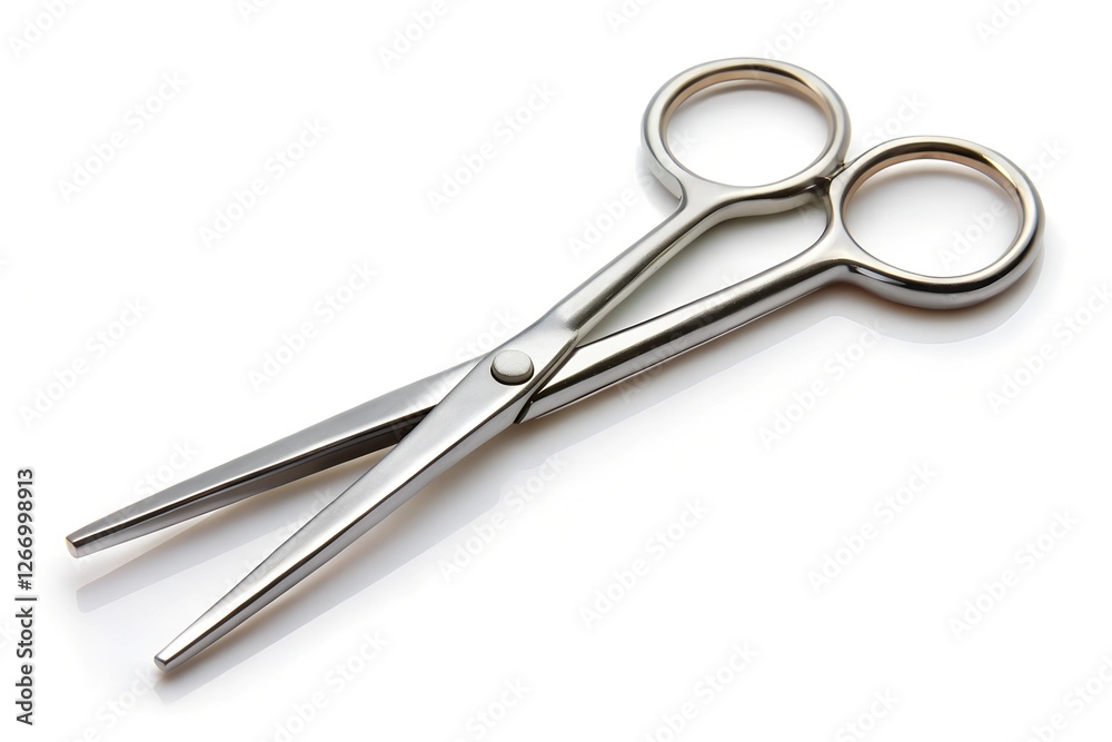 Stainless Steel Surgical Scissors - Medical Instruments on White Background Stainless Steel Surgical Scissors - Medical Instruments on White Background