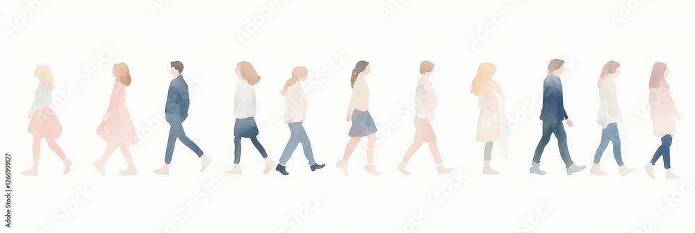 Artistic Silhouettes against a White Canvas Artistic Silhouettes against a White Canvas