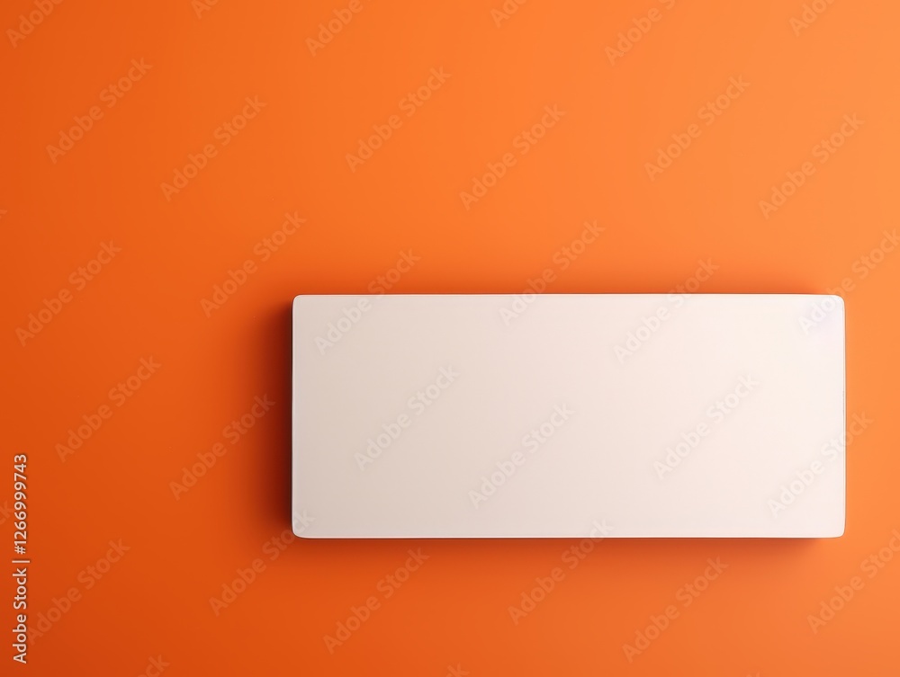 A blank sign against orange backdrop ideal for promoting messages, announcements, and important information A blank sign against orange backdrop ideal for promoting messages, announcements, and important information