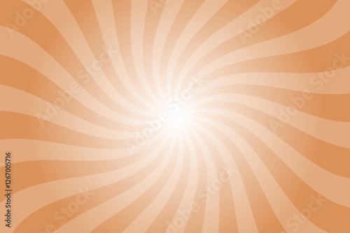 Abstract orange background with rays retro starburst rays. Persian orange sunburst background vector illustration pattern beam rays. Spiral radial striped backdrop. Vector illustration.