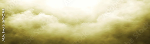 Golden cloudscape, hazy sky, atmospheric