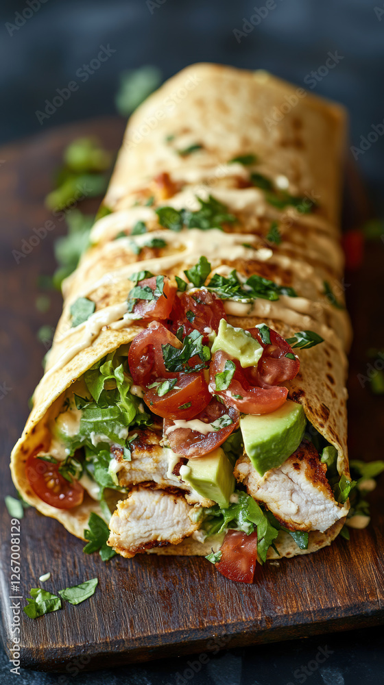 a classic tortilla wrap. AI generative. a classic tortilla wrap. AI generative.
