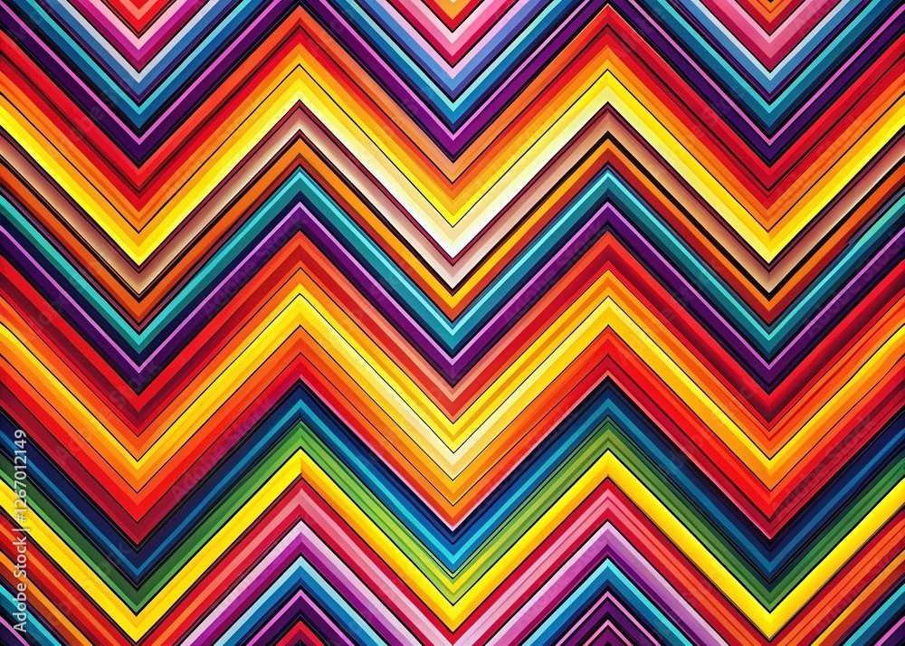 Abstract Zigzag Stripes Optical Illusion Background - Vibrant Geometric Design Abstract Zigzag Stripes Optical Illusion Background - Vibrant Geometric Design