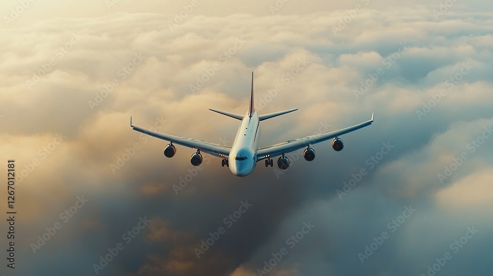 Obraz premium Jetliner at Altitude