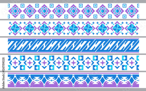 Classic Geometric Tile Patterns, Border islamic pattern, ramadan theme vector