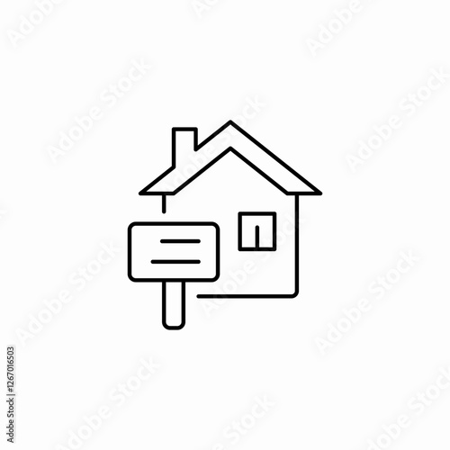 home announcing icon sign vector