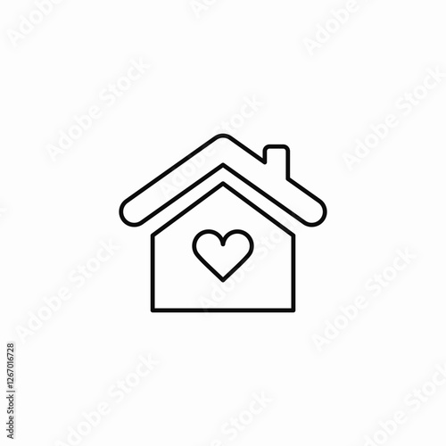 home favorited icon sign vector
