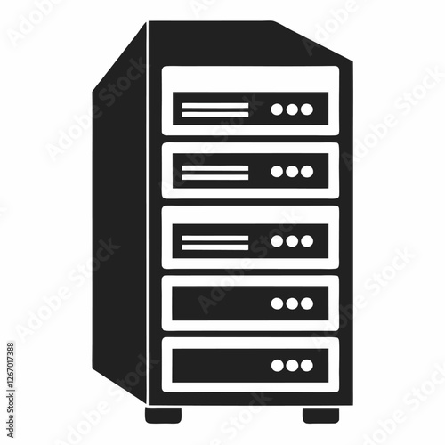 vector illustration of a server