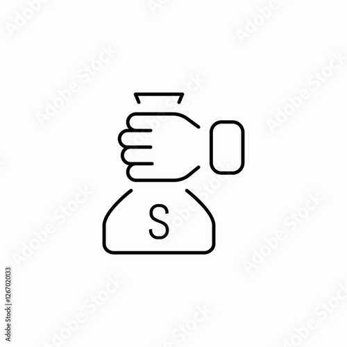 savings sack insure icon sign vector
