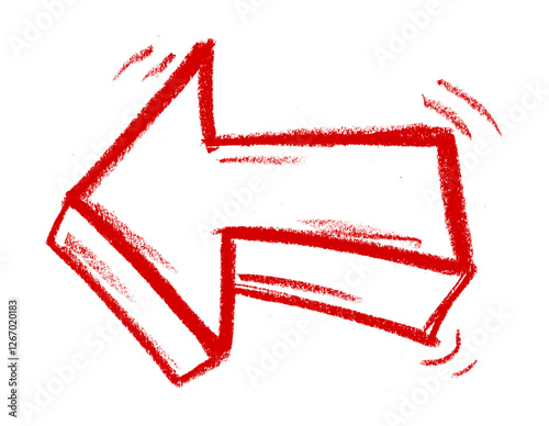 Cartoon Arrow Crayon Chalk Drawing Vector