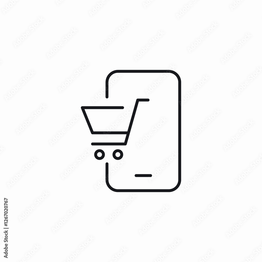 smartphone mobile shopping icon sign vector smartphone mobile shopping icon sign vector