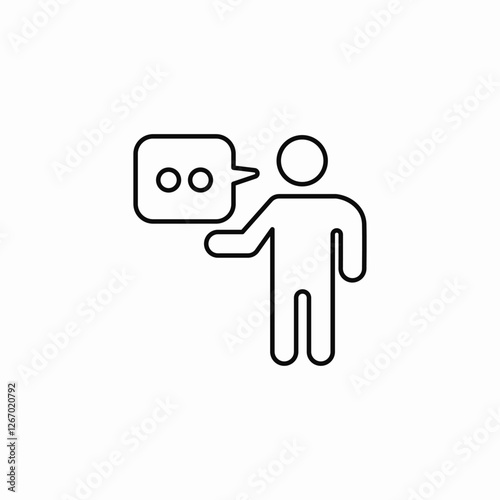 speech individual icon sign vector