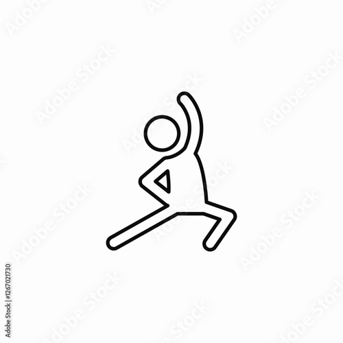 stretch exercises icon sign vector