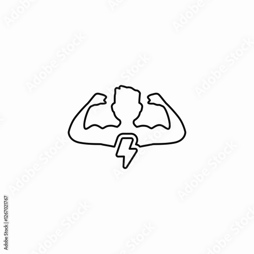 strong muscle results icon sign vector