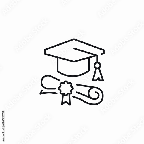 university graduate icon sign vector