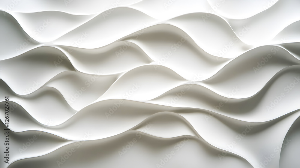 Fototapeta premium Elegant White Waves Texture with Smooth Flowing Design Elements