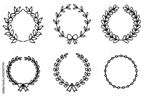 Wedding Wreaths Unique Styles to Complement Your Ceremony Line Art